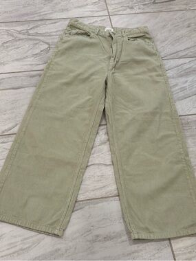 BDG Pants Womens 29 Green Corduroy Trousers High & Wide Urban Outfitters.